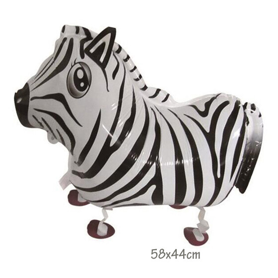 Helium Walking Pet Animal Balloon Zebra