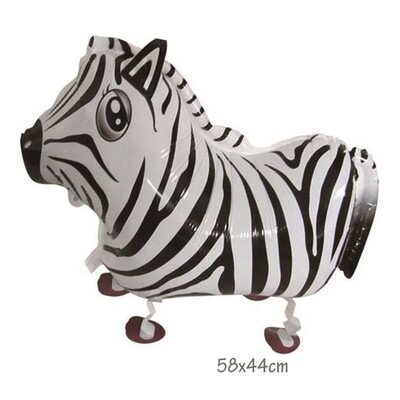 Helium Walking Pet Animal Balloon Zebra