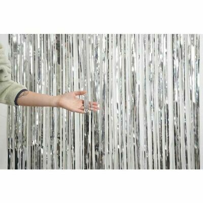 Silver Foil Curtain Backdrop
