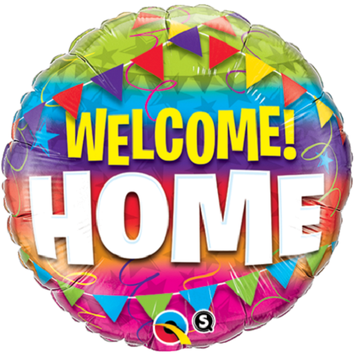 18&quot;/45 cm Welcome Home Foil Balloon *Helium Filled*