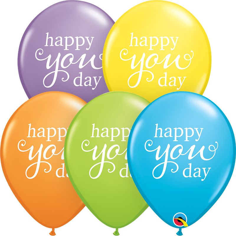 Happy You Day - Bright Pastel Assorted 30 cm Helium Latex Balloon