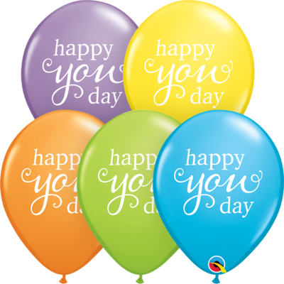 Happy You Day - Bright Pastel Assorted 30 cm Helium Latex Balloon