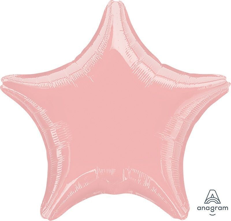 Helium Filled Solid Colour Foil 18&quot; Star Pastel Pink Star