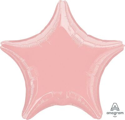 Helium Filled Solid Colour Foil 18&quot; Star Pastel Pink Star