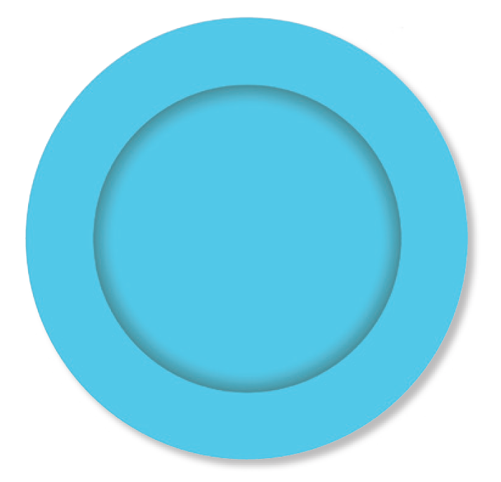 8pk Blue Paper Plates 23 cm