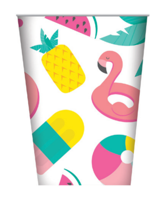 8pk Tropical Party Paper Cups