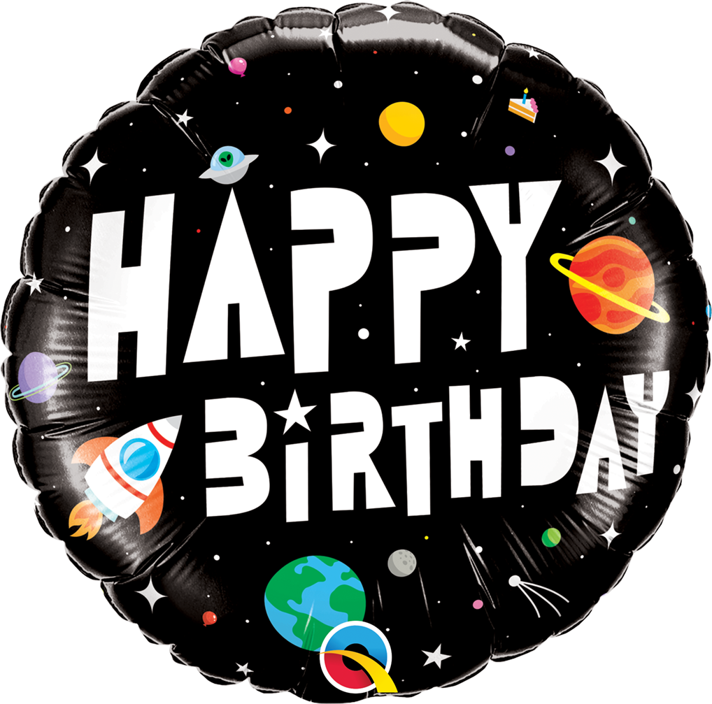 18"/45 cm Birthday Astronaut Foil Balloon *Helium Filled*