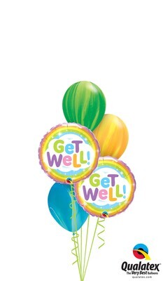 Get Well Rainbow Balloon Bouquet