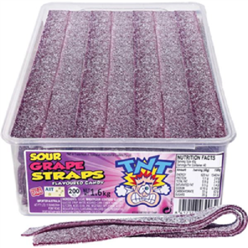TNT SOUR GRAPE STRAPS 200S 1.6 kg