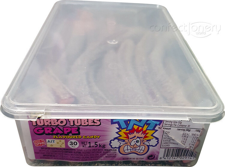 TNT SOUR TURBO TUBES GRAPE 30s 1.5 kg