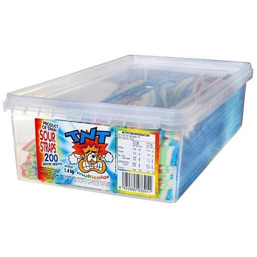 TNT MULTICOLOUR SOUR STRAPS 200S 1.4 kg