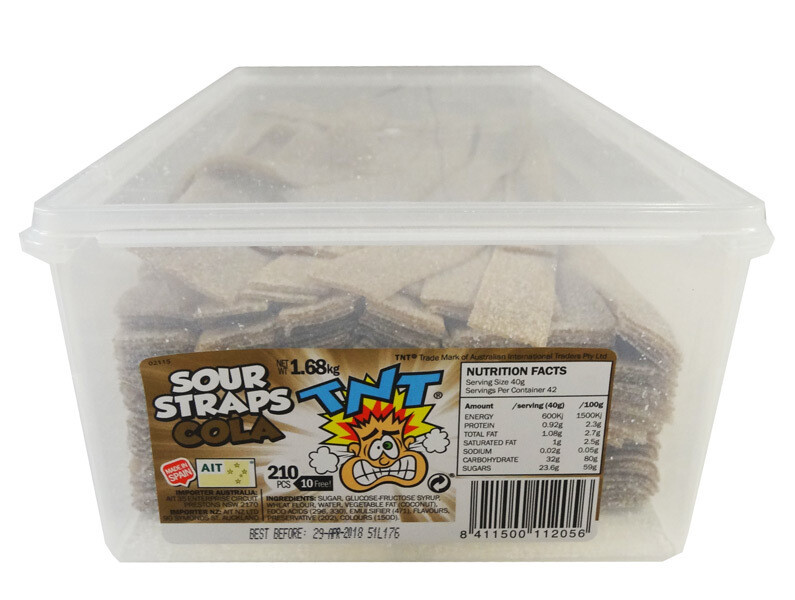 TNT SOUR COLA STRAPS 200S 1.6 kg