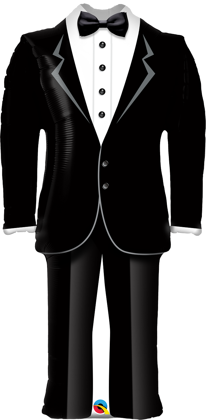 Qualatex Supershape Foil Balloon Groom's Tuxedo 39‘’ *Helium Filled with Weight*