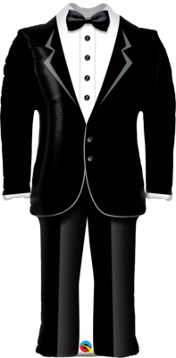 Qualatex Supershape Foil Balloon Groom&#39;s Tuxedo 39‘’ *Helium Filled with Weight*