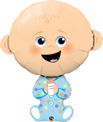 Qualatex Supershape Foil Balloon Baby Boy 38‘’ *Helium Filled with Weight*