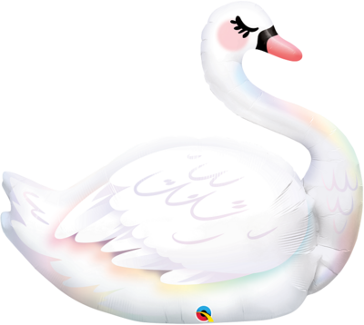 Qualatex Supershape Foil Balloon Graceful Swan 35‘’ *Helium Filled with Weight*