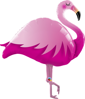 Qualatex Supershape Foil Balloon Pink Flamingo 46‘’ *Helium Filled with Weight*