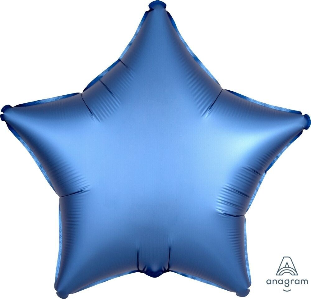 Helium Filled Solid Colour Foil 18&quot; Satin Luxe Azure Blue
