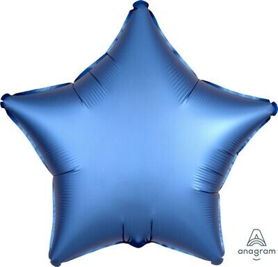 Helium Filled Solid Colour Foil 18&quot; Satin Luxe Azure Blue