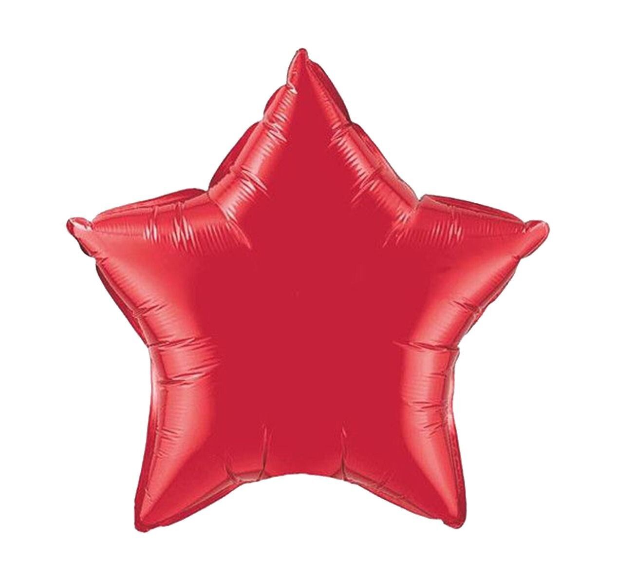Helium Filled Solid Colour Foil 18&quot; Star Metallic Ruby Red
