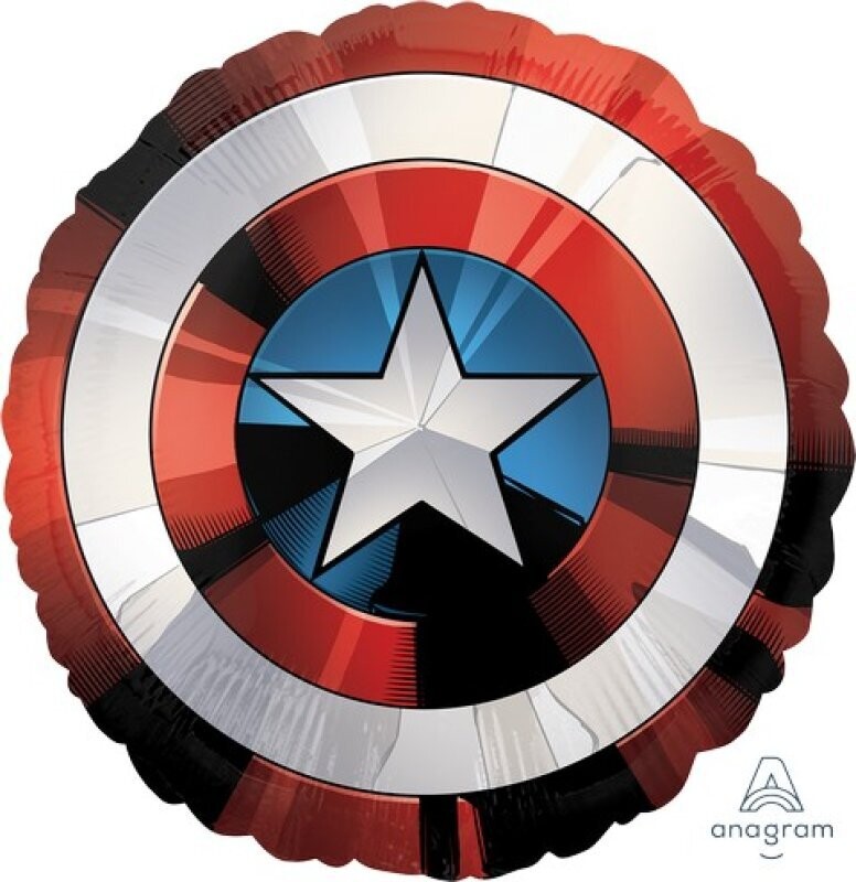 Jumbo Shape HX Avengers Shield 71cm *Helium Filled with Weight*