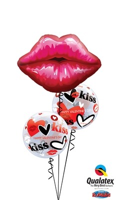 Kissey Valentine's Day Lips Balloon Bouquet