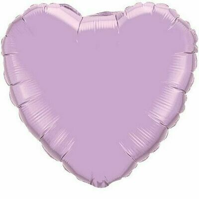 💜 18" Satin Luxe Pastel Lilac Heart Foil Balloon (Helium Inflated) ✨
