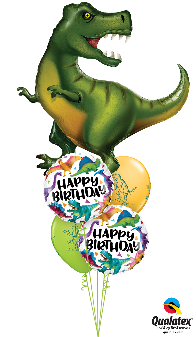 ✨ "DINO-RRIFIC" Giant T-Rex Balloon Bouquet ✨