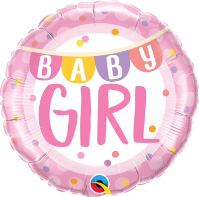 🩷 18" Baby Girl Pink Banner Foil Balloon (Helium Inflated) 🩷