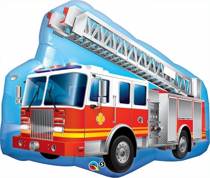 Qualatex Supershape Foil Balloon Red Fire Truck 36‘’ *Helium Filled with Weight*