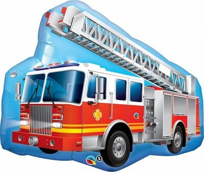 Qualatex Supershape Foil Balloon Red Fire Truck 36‘’ *Helium Filled with Weight*