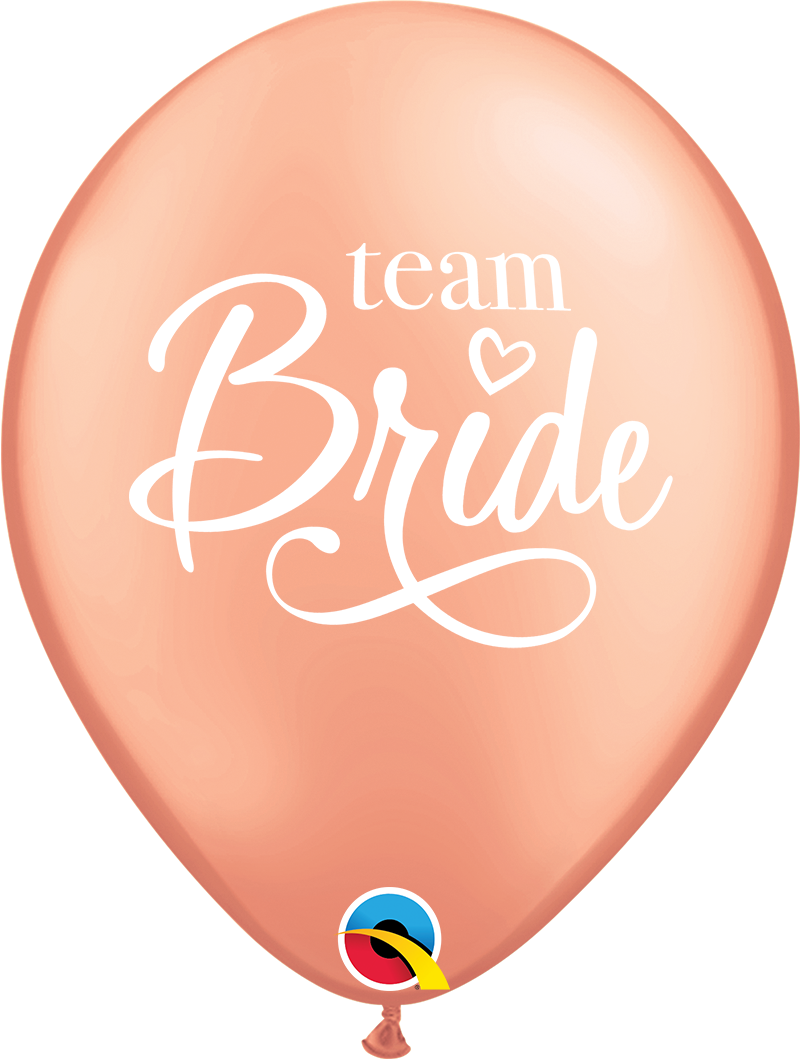 Team Bride Rose Gold 30 cm Helium Latex Balloon