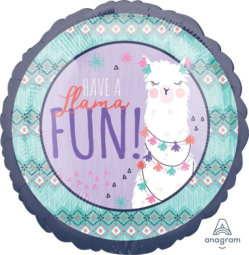 Llama Fun Foil Balloon 45 cm *Helium Filled*
