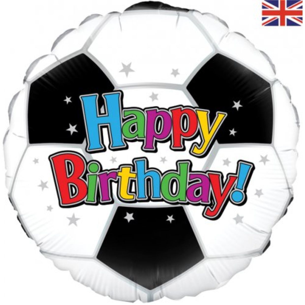 ⚽ 18" 'Happy Birthday' Football Foil Balloon (Helium Inflated) ⚽