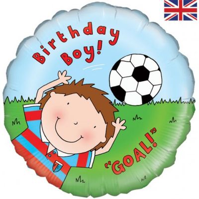 🌟 Happy Birthday Footballer Foil Balloon (45cm / 18") - Helium Inflated 🌟