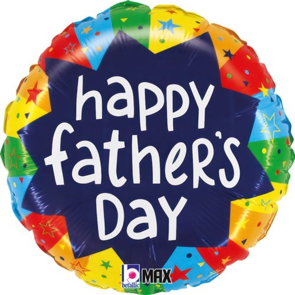 🌟 Happy Father's Day Bursting Colour Foil Balloon (18") - Helium Inflated 🌟
