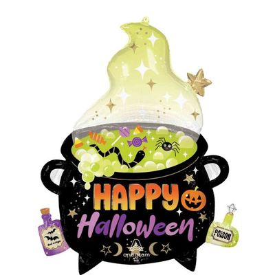 🧙‍♀️ Giant Witch’s Brew Bubbling Cauldron Balloon Bouquet (Helium Inflated) ✨