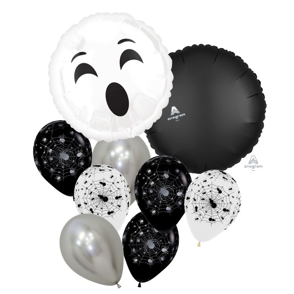 👻 Luxe Monochrome Ghost Jumbo Bouquet (Helium Inflated) ✨