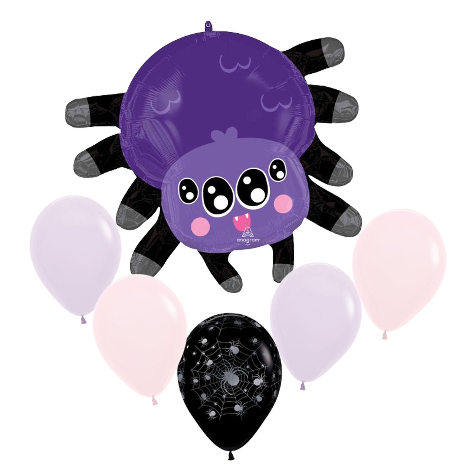 🕷️ Watchful Eyes Spider Jumbo Balloon Bouquet (Helium Inflated) ✨