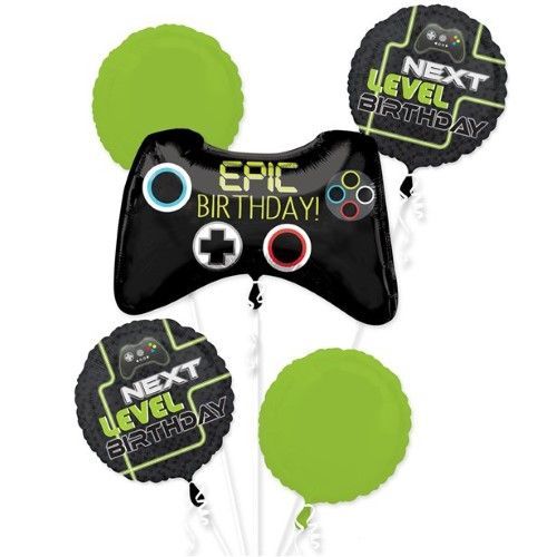 🎮 "Level Up" Epic Gamer Balloon Bouquet (Fully Inflated)