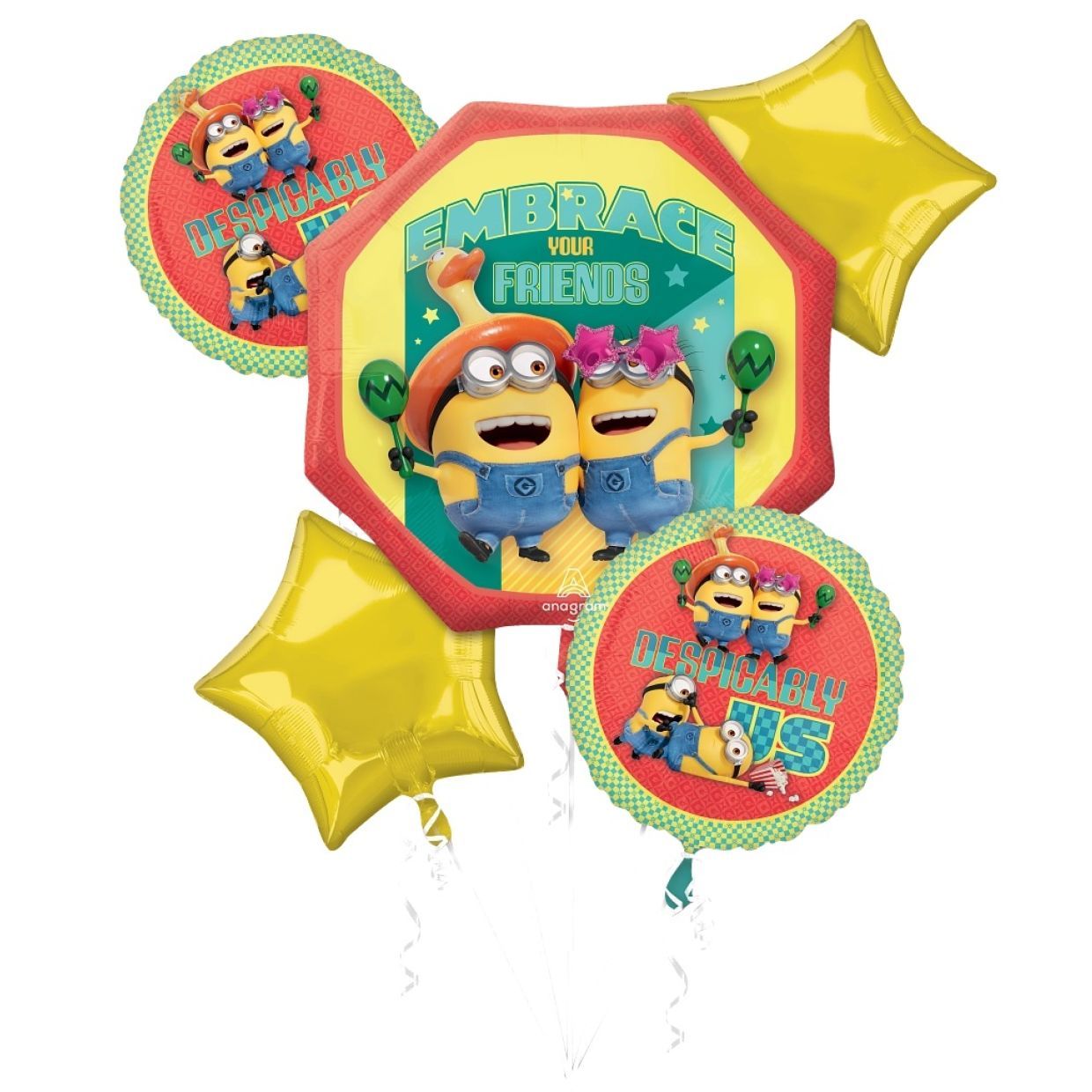 🍌 Epic Despicable Me 4 Minion Balloon Bouquet (Fully Inflated) ✨