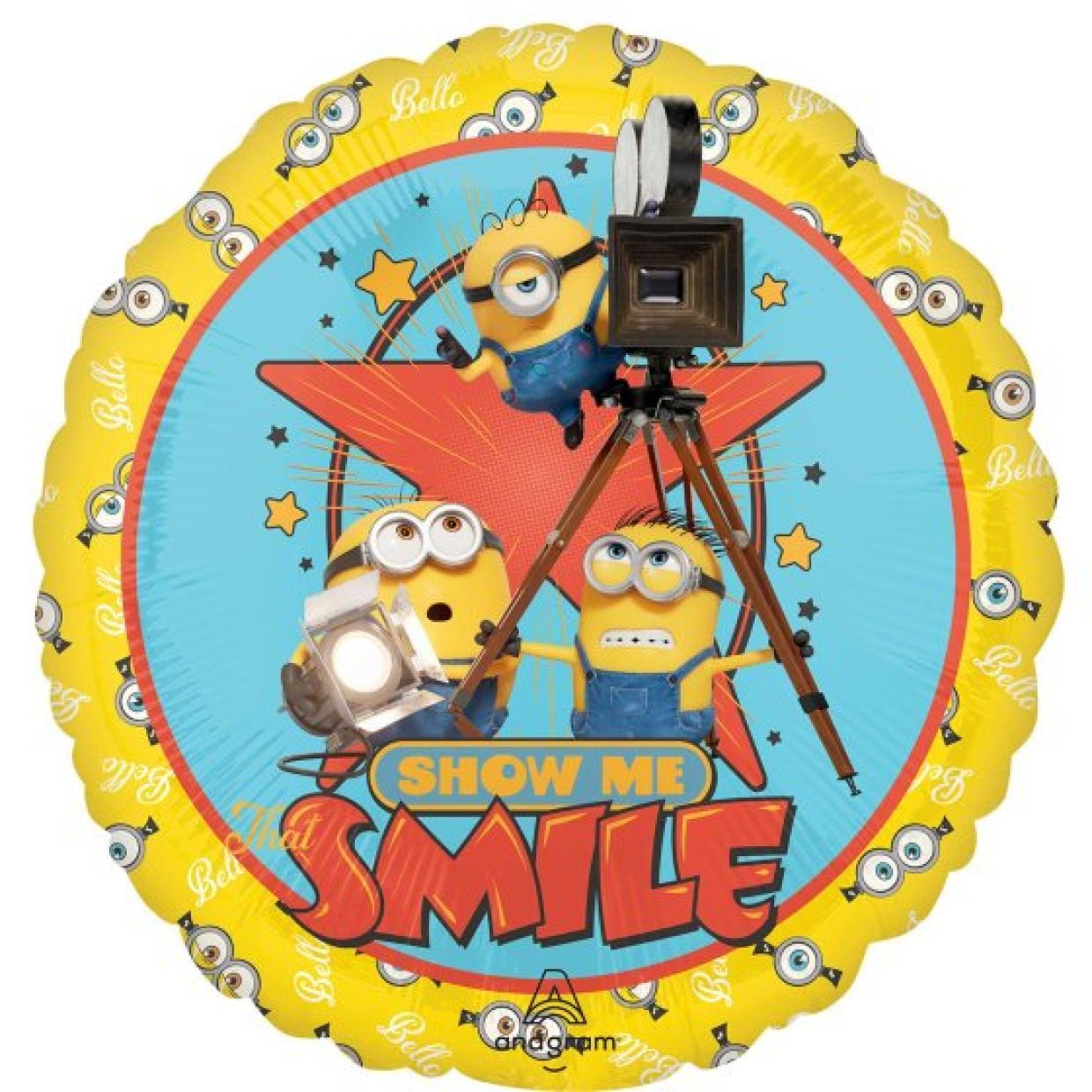 🍌 Minions "Show Me A Smile" 18" Foil Balloon (Helium Inflated) ✨