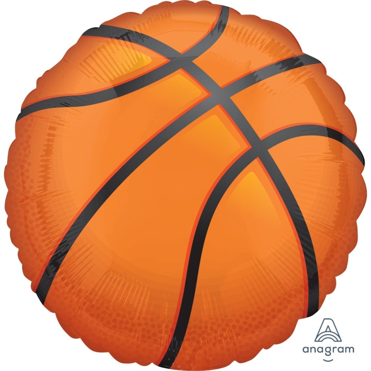 🏀 Giant 28" Anagram Basketball Foil Balloon (Helium Inflated)