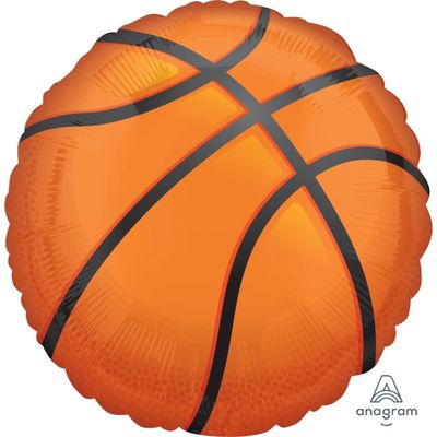 🏀 Giant 28" Anagram Basketball Foil Balloon (Helium Inflated)