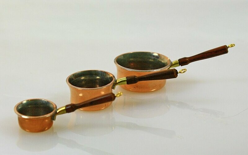 3 Saucepans with Rosewood Handles