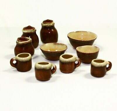 Canisters, Bowls & Mugs - Brown Tan Blend