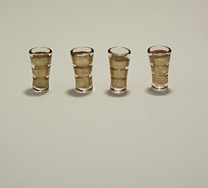Glass Goblets with Gold Bands