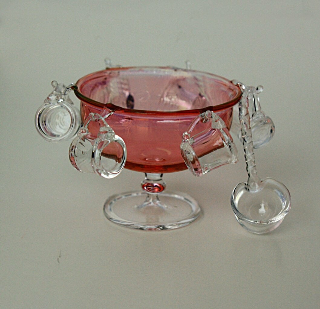 Punchbowl Set ( Cranberry)