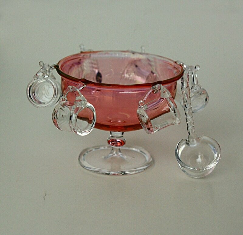 Punchbowl Set ( Cranberry)