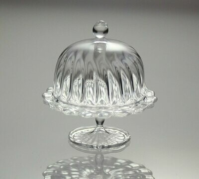 Ribbed Cake Stand with Dome
